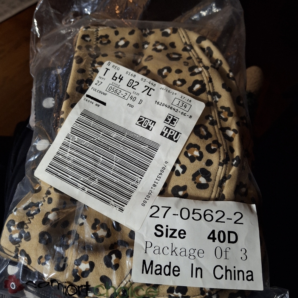 3 Pack NWT Woman Within Cotton Print Bras Size 40D